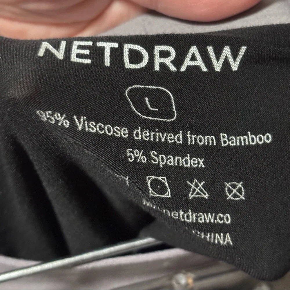 Netdraw Men's Black viscose bamboo spandex Boxer Briefs black gray Large